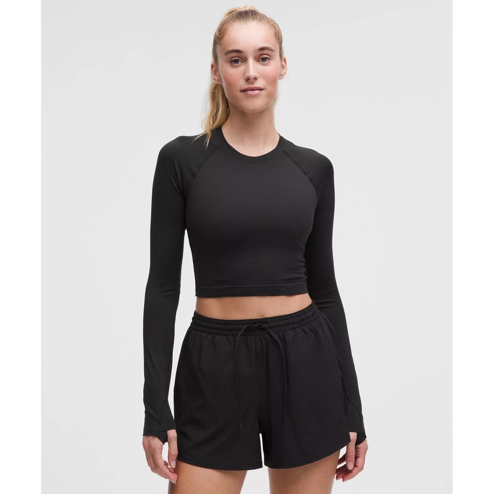 Lululemon Swiftly Tech Cropped Long Sleeve Shirt Yoga Gym Active Workout Women 2